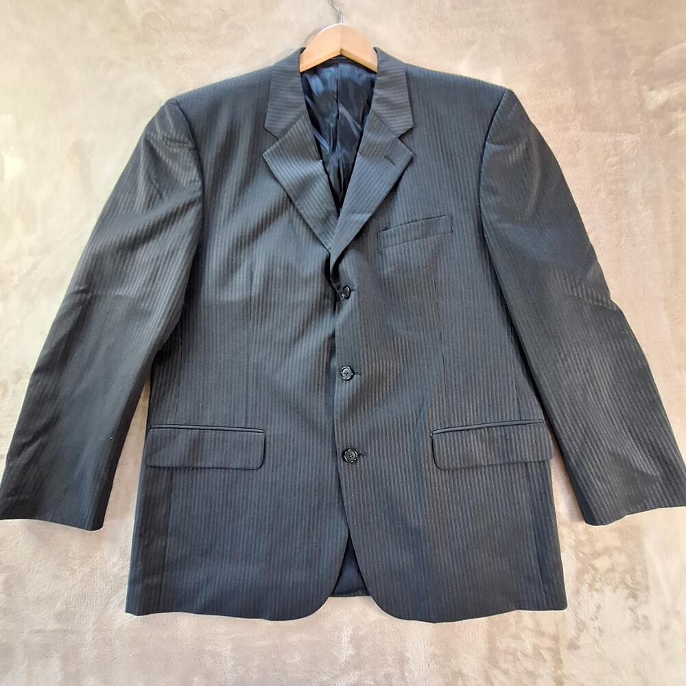 Macy's Material London Blazer Mens 44 Wool Silk Pinstripe Reflex Classic Suit Ja